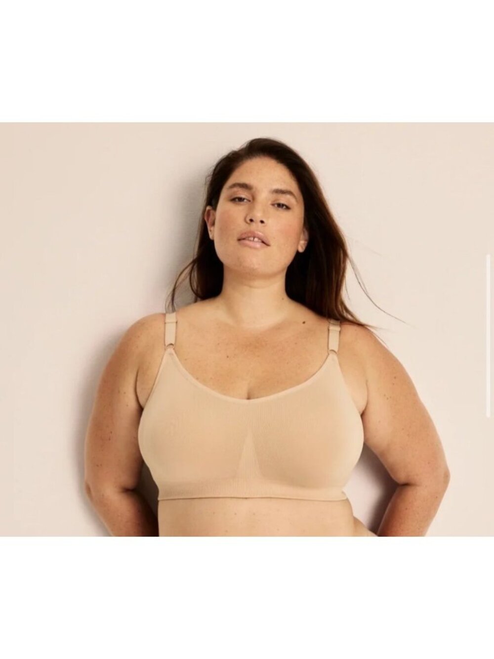 NEW Knix Good to Go Seamless Bra XXXL+ Warm Sand Wireless Adjustable Padded